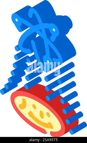 holography quantum technology isometric icon vector. holography quantum technology sign. isolated symbol illustration. holography quantum technology isometric icon vector illustration Stock Vector