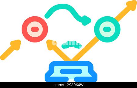teleportation quantum technology color icon vector. teleportation quantum technology sign. isolated symbol illustration. teleportation quantum technology color icon vector illustration Stock Vector