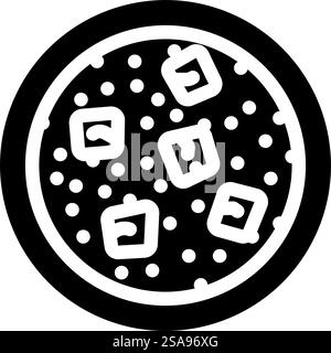 palak paneer indian cuisine glyph icon vector. palak paneer indian cuisine sign. isolated symbol illustration. palak paneer indian cuisine glyph icon vector illustration Stock Vector