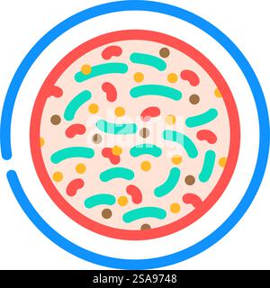 bhindi masala indian cuisine color icon vector. bhindi masala indian cuisine sign. isolated symbol illustration. bhindi masala indian cuisine color icon vector illustration Stock Vector