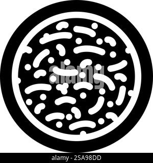 bhindi masala indian cuisine glyph icon vector. bhindi masala indian cuisine sign. isolated symbol illustration. bhindi masala indian cuisine glyph icon vector illustration Stock Vector