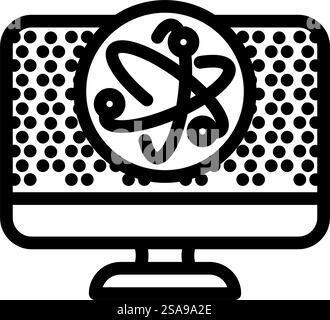 dot technology quantum line icon vector illustration Stock Vector Image ...