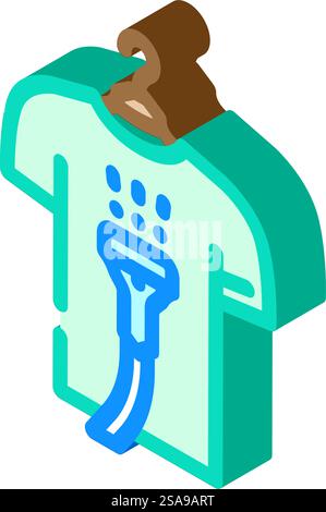 dry cleaning isometric icon vector. dry cleaning sign. isolated symbol illustration. dry cleaning isometric icon vector illustration Stock Vector