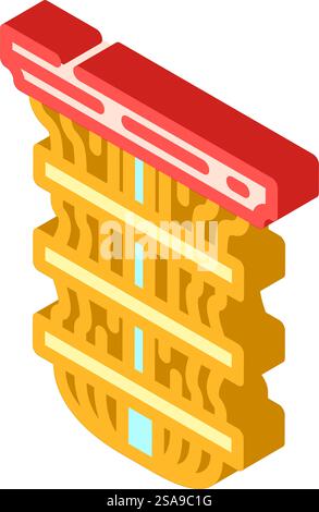 computer quantum technology isometric icon vector. computer quantum technology sign. isolated symbol illustration. computer quantum technology isometric icon vector illustration Stock Vector