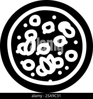 chana masala indian cuisine glyph icon vector. chana masala indian cuisine sign. isolated symbol illustration. chana masala indian cuisine glyph icon vector illustration Stock Vector