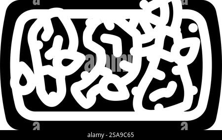 tandoori chicken indian cuisine glyph icon vector. tandoori chicken indian cuisine sign. isolated symbol illustration. tandoori chicken indian cuisine glyph icon vector illustration Stock Vector