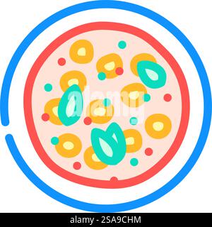 chana masala indian cuisine color icon vector. chana masala indian cuisine sign. isolated symbol illustration. chana masala indian cuisine color icon vector illustration Stock Vector