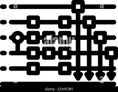 circuit quantum technology line icon vector illustration Stock Vector ...