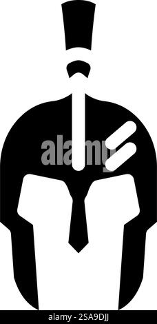 helmet battle spartan roman glyph icon vector illustration Stock Vector ...