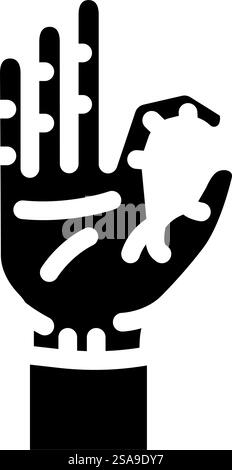 buddha hand gesture mudra glyph icon vector illustration Stock Vector ...
