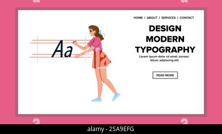 bold design modern typography vector. sleek sans, serif elegant, contemporary geometric bold design modern typography web flat cartoon illustration. bold design modern typography vector Stock Vector