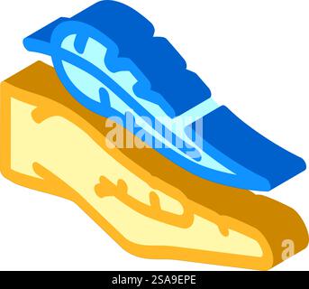 lightweight product label caution isometric icon vector. lightweight product label caution sign. isolated symbol illustration. lightweight product label caution isometric icon vector illustration Stock Vector