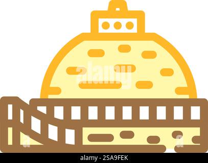 stupa monument buddhism color icon vector. stupa monument buddhism sign. isolated symbol illustration. stupa monument buddhism color icon vector illustration Stock Vector