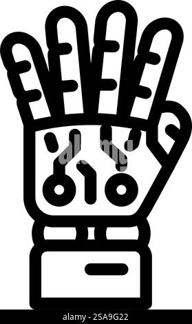 palm robot hand gesture line icon vector illustration Stock Vector ...