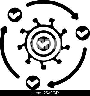implementation business process glyph icon vector. implementation business process sign. isolated symbol illustration. implementation business process glyph icon vector illustration Stock Vector
