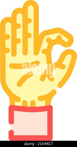 buddha hand gesture mudra color icon vector illustration Stock Vector ...