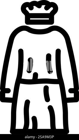 isolation gown ppe protective equipment line icon vector illustration ...