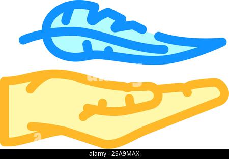 lightweight product label caution color icon vector. lightweight product label caution sign. isolated symbol illustration. lightweight product label caution color icon vector illustration Stock Vector