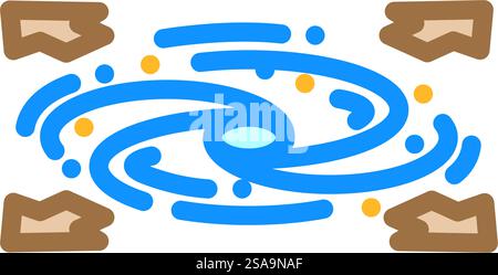 dark energy unsolved mystery line icon vector illustration Stock Vector ...