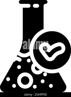 lab verified label product caution icon color illustration Stock Vector ...