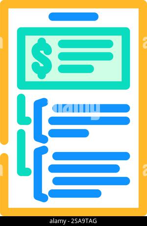 budgeting business process color icon vector. budgeting business process sign. isolated symbol illustration. budgeting business process color icon vector illustration Stock Vector