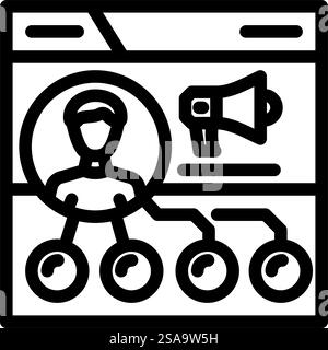 affiliate marketing line icon vector. affiliate marketing sign. isolated contour symbol black illustration. affiliate marketing line icon vector illustration Stock Vector