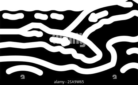 plate tectonics unsolved mystery glyph icon vector illustration Stock ...