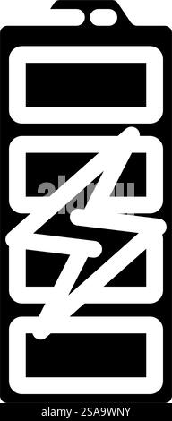 pre charged label product caution glyph icon vector illustration Stock ...