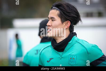 Anderlecht's Keisuke Goto pictured during a training session of Belgian