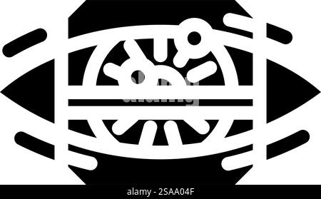 iris scan biometric glyph icon vector illustration Stock Vector Image ...