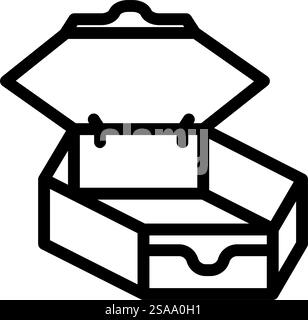 custom shaped box cardboard packaging line icon vector illustration ...