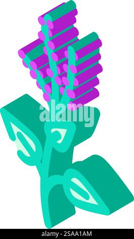 holy basil ayurvedic herb isometric icon vector. holy basil ayurvedic ...
