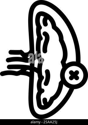 Splenectomy line black icon. Sign for web page, mobile app, button ...