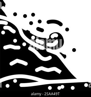 fog natural phenomena glyph icon vector. fog natural phenomena sign ...