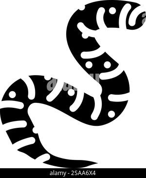 hookworm parasite glyph icon vector illustration Stock Vector Image ...