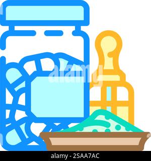 ayurvedic supplements ayurveda color icon vector. ayurvedic supplements ayurveda sign. isolated symbol illustration. ayurvedic supplements ayurveda color icon vector illustration Stock Vector