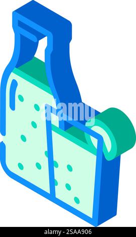 green smoothie vegan food isometric icon vector. green smoothie vegan food sign. isolated symbol illustration. green smoothie vegan food isometric icon vector illustration Stock Vector