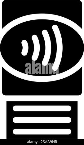 transaction contactless glyph icon vector illustration Stock Vector ...
