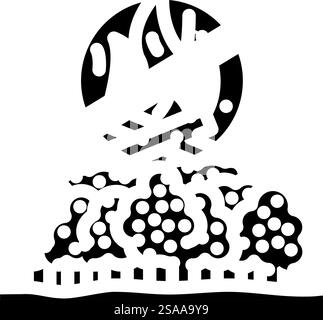 forest fire prohibited glyph icon vector. forest fire prohibited sign. isolated symbol illustration. forest fire prohibited glyph icon vector illustration Stock Vector