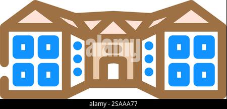 outside school building color icon vector illustration Stock Vector ...