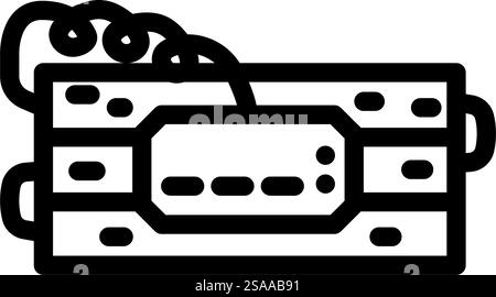 kidnapping crime line icon vector. kidnapping crime sign. isolated ...