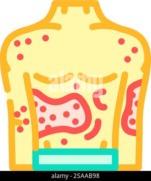 rash skin lesions disease symptom icon doodle illustration Stock Vector ...