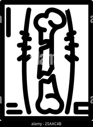 fractures household injury accident line icon vector illustration Stock ...