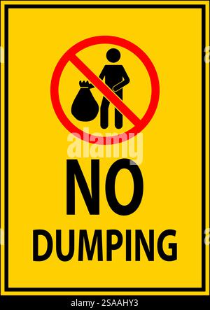 Symbol No Dumping Sign Stock Vector