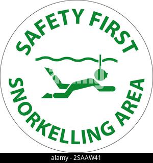 Water Safety First Sign - Snorkeling Area Stock Vector Image & Art - Alamy