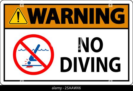 Pool Safety Sign Warning, No Swimming Alone Stock Vector Image & Art ...