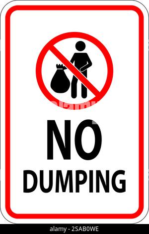 Symbol No Dumping Sign Stock Vector