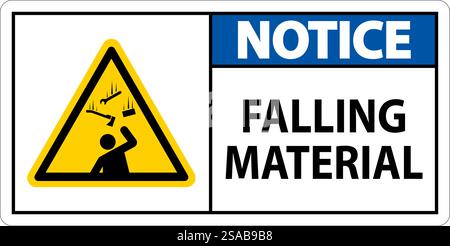 Notice Sign Falling Material Stock Vector