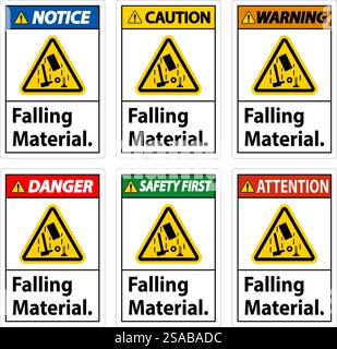 Caution Sign, Falling Material Stock Vector