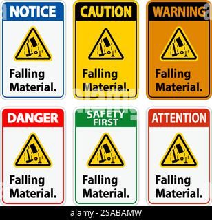 Caution Sign, Falling Material Stock Vector